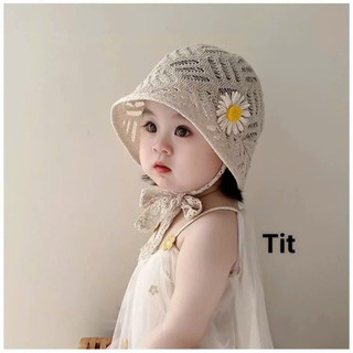 Mũ cói ren hoa cúc xinh xắm cho bé gái - thoáng mát 🌸🌸🌸