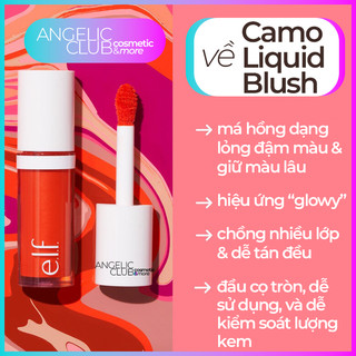 Má Hồng Kem elf Camo Liquid Blush, Má Hồng Dạng Lỏng Lên Màu Đậm, Dễ Tán, Màu Tự Nhiên.