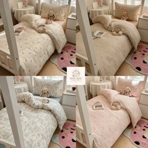 Bộ Chăn Ga Gối Cotton Icy Mát Lạnh Mềm Mại, Thoáng Khí, Chống Khuẩn, Thấm Hút Mồ Hôi, Dành Cho Mùa Hè - MBD. D2