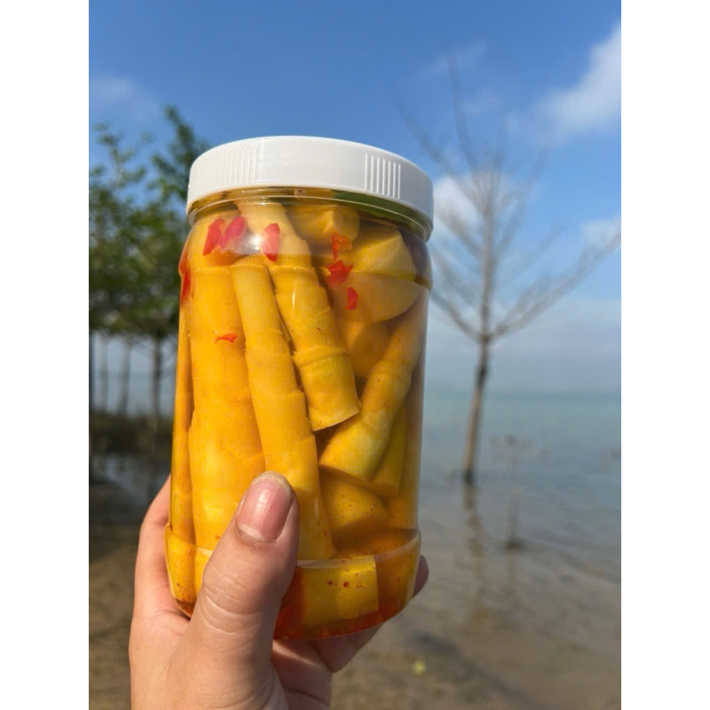 2 Hộp Măng Trúc - Chua Cay Ngọt - Đường + Muối + Ớt ( lóng + đọt ) 1kg8 - 2kg