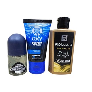 Combo 3 món Romano du lịch cho nam : 1 Dầu tắm gội 60g vàng + 1 Lăn khử mùi 12ml +1 Sữa rửa mặt 25g (ngẫu nhiên)