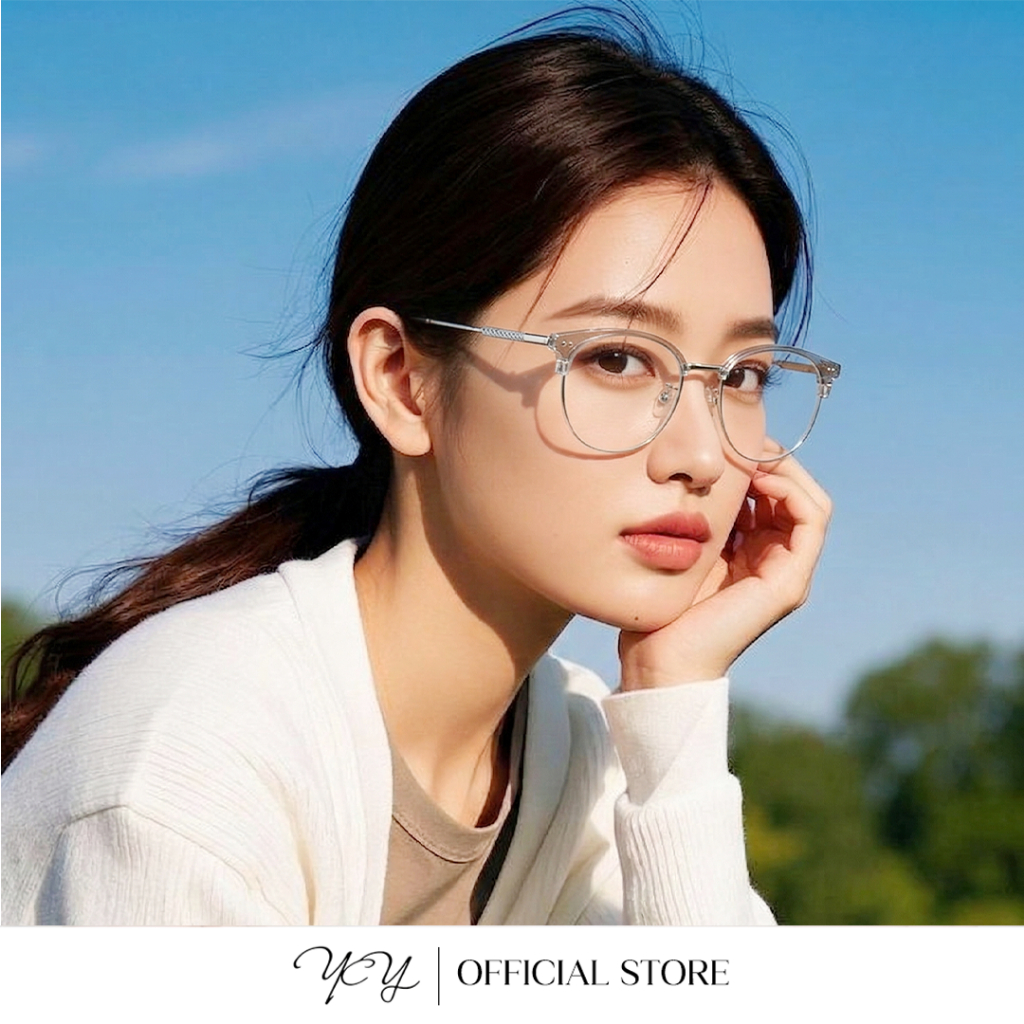 Mắt Kính Kính Bầu Dục Chân Thép Đổi Màu Khi Ra Nắng, Đổi Màu Khi Tiếp Xúc Với Tia UV Thời Trang, Chống Tia UV Bảo Vệ ĐÔi