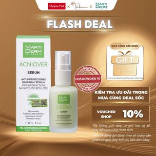 Tinh Chất Dưỡng Giảm Mụn Kiểm Soát Nhờn Martiderm, Serum Sáng Da Mờ Thâm MartiDerm Acniover Serum 30ml