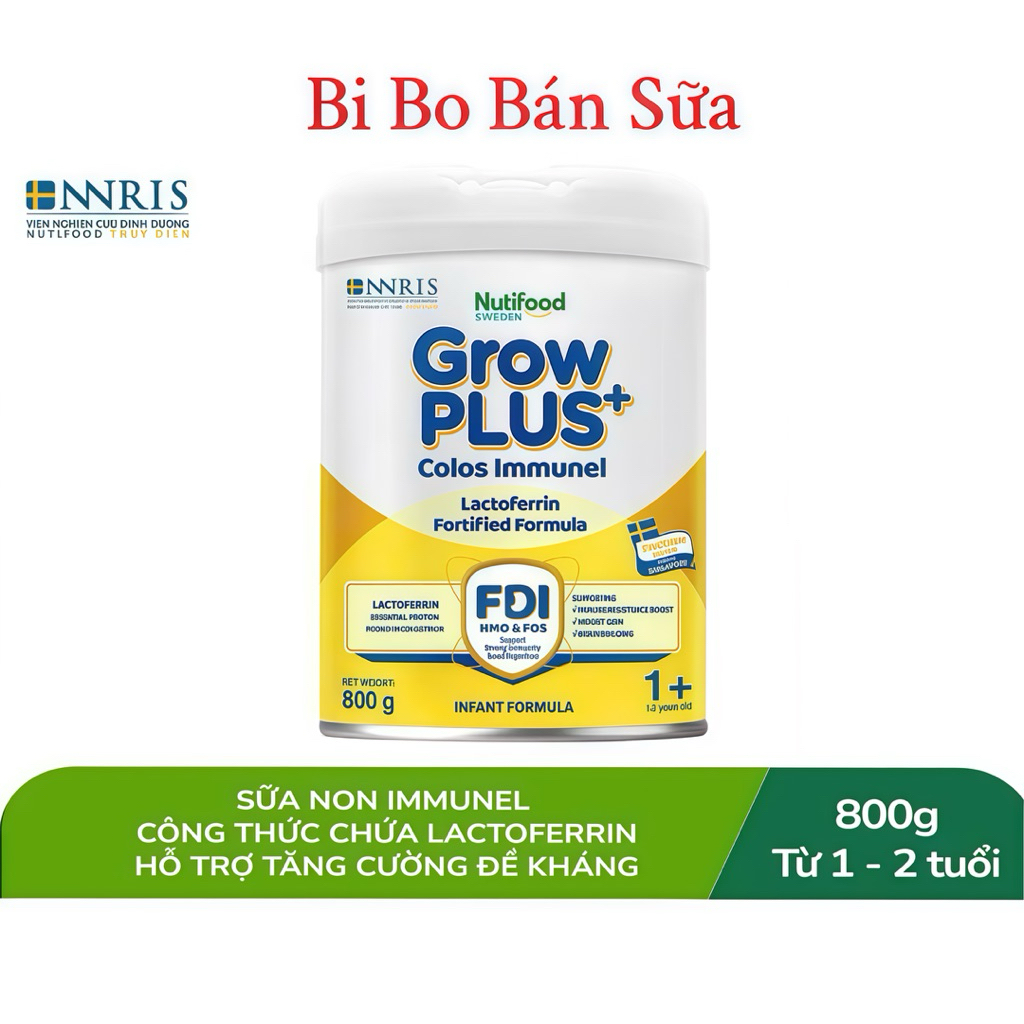 Sữa Bột GrowPLUS 1+ Sữa Non Immunel Lon - 800g [Trên 1 Tuổi]