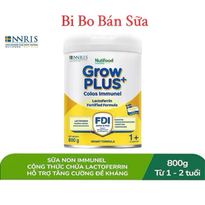 Sữa Bột GrowPLUS 1+ Sữa Non Immunel Lon - 800g [Trên 1 Tuổi]