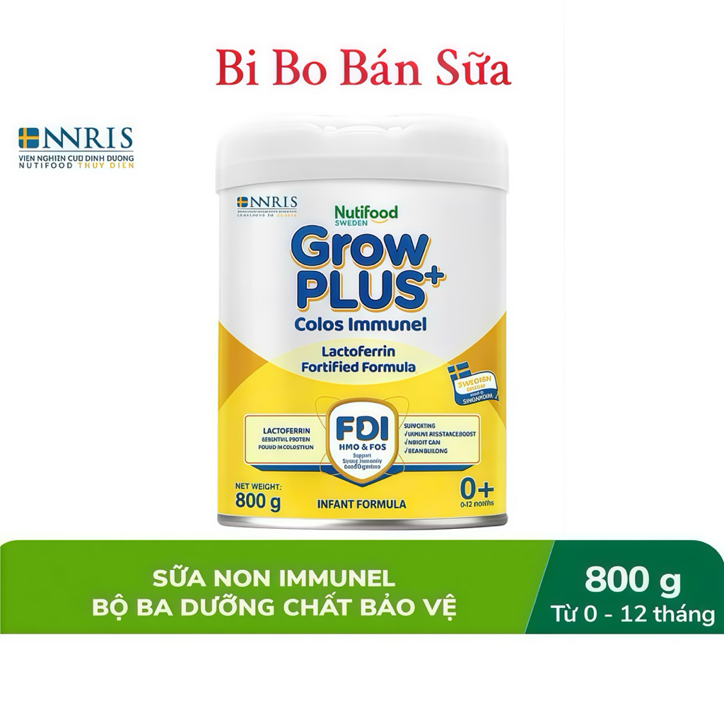 Sữa Bột GrowPLUS 0+ Sữa Non Immunel - Lon 800g [0-12 Tháng]