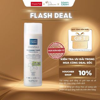 Nước Cân Bằng Dưỡng Ẩm Cho Da Thường Đến Khô - MartiDerm Essentials Blooming Toner 200ml