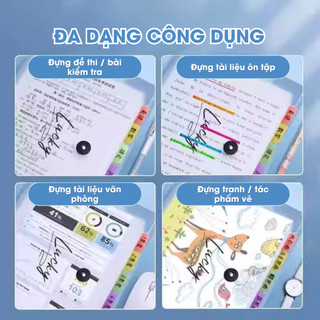 Túi Đựng Tài Liệu A4 Nhiều Ngăn 5/8/12 – Túi Đựng Hồ Sơ, Cặp File Đựng Giấy Tờ Gọn Gàng, Tiện Lợi Cho Học Sinh Văn Phòng