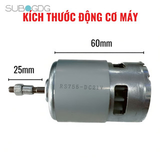 SUBOGDG Motor 755 21V trục dài có ren chuyên dụng cao cấp cho máy cắt cỏ và các thiết bị làm vườn cầm tay khác