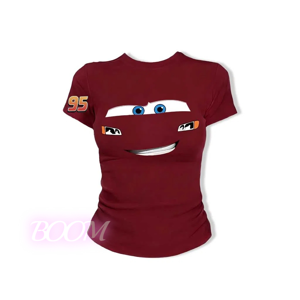 COD BOOM🔥 Áo Baby Tee Nữ Ôm Body-Áo Thun Ngắn Tay Y2K In Hình Phong Cách Mới Mùa Hè, Ôm Cổ Tròn Hàng Đầu Hợp Kiểu Mỹ #08