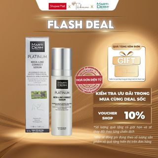 Tinh Chất Làm Săn Chắc, Trẻ Hoá Da Vùng Cổ MartiDerm Platinum Neck Line Correct Serum 50ml
