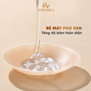 Hộp 10 Miếng Dán Ngực SiLicon Có Thể Tái Sử Dụng, 5 Cặp Miếng Dán Ti Viền Mỏng Tệp Da AMYBRA D306