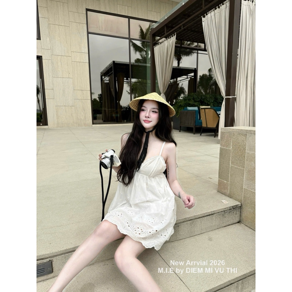 Váy thô 2 dây dáng babydoll trẻ trung