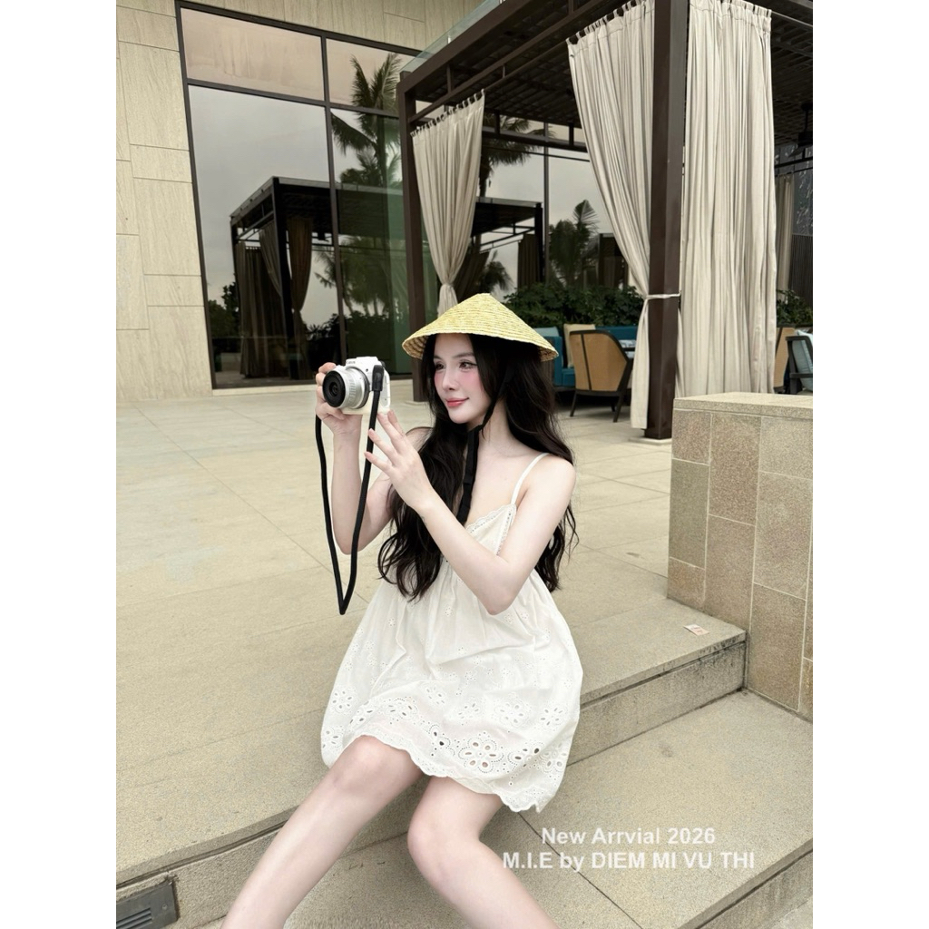 Váy thô 2 dây dáng babydoll trẻ trung