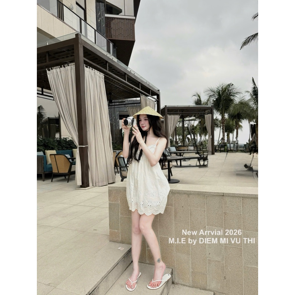 Váy thô 2 dây dáng babydoll trẻ trung