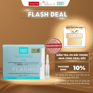 Tinh Chất Dưỡng Ẩm, Làm Sáng Da Tức Thì MartiDerm The Originals Flash (hộp 5 Ampoules)