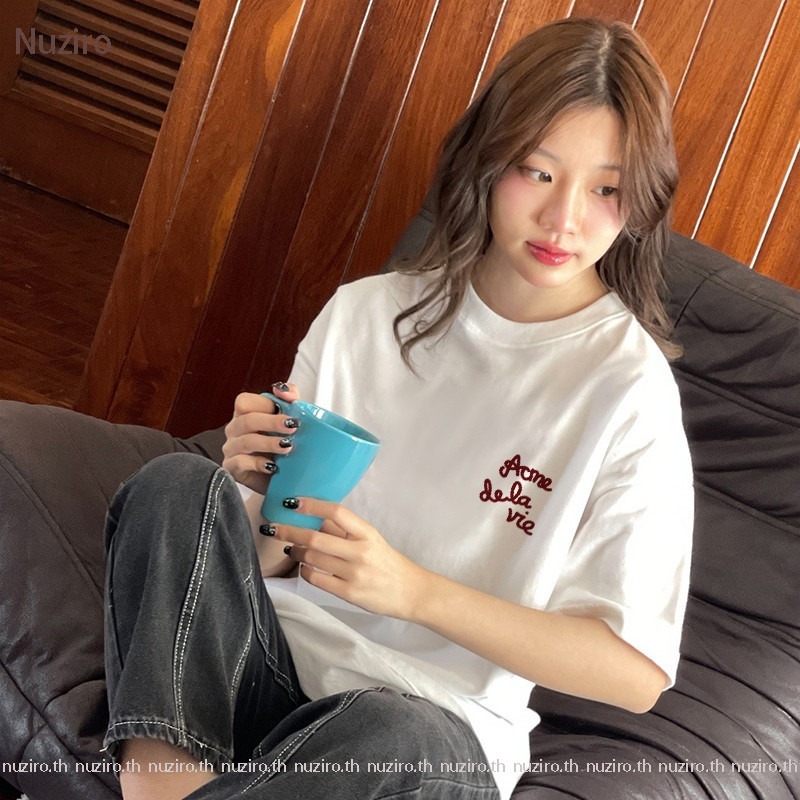 BOOM🔥Áo thun nữ kiểu hàn quốc form rộng tay lỡ cổ tròn cotton mát - hè hot trend in cách dễ thương- Local brand #12