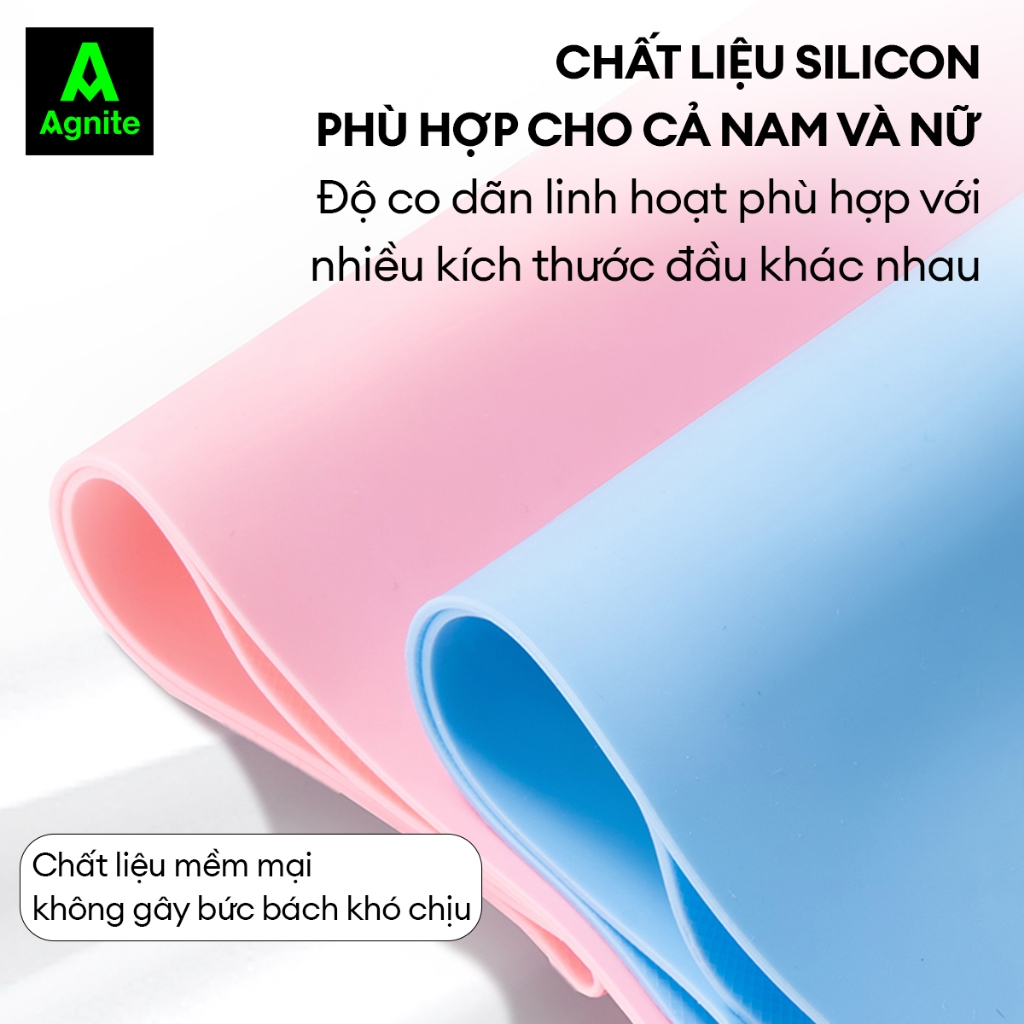 Mũ bơi silicon người lớn, trẻ em chính hãng AGNITE mềm mại, chống nước cao cấp giá rẻ