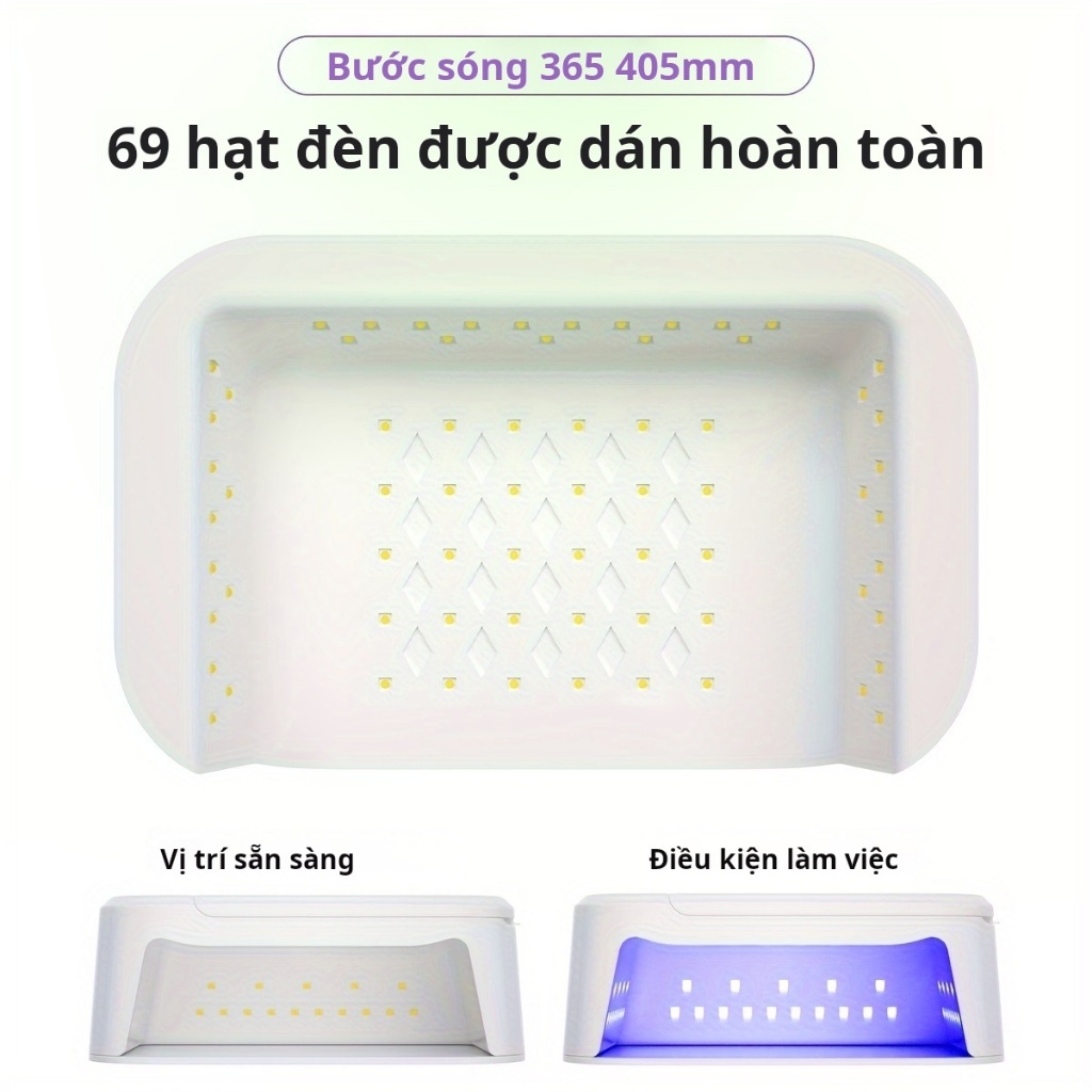 cta8 Đèn sấy móng  có dung tích lớn, sấy nhanh và công suất cao, rất phù hợp cho các tiệm làm móng.