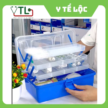 Hộp sơ cứu, hộp cứu thương bằng nhựa nhỏ 2 tầng, lớn 3 tầng First Aid Kit