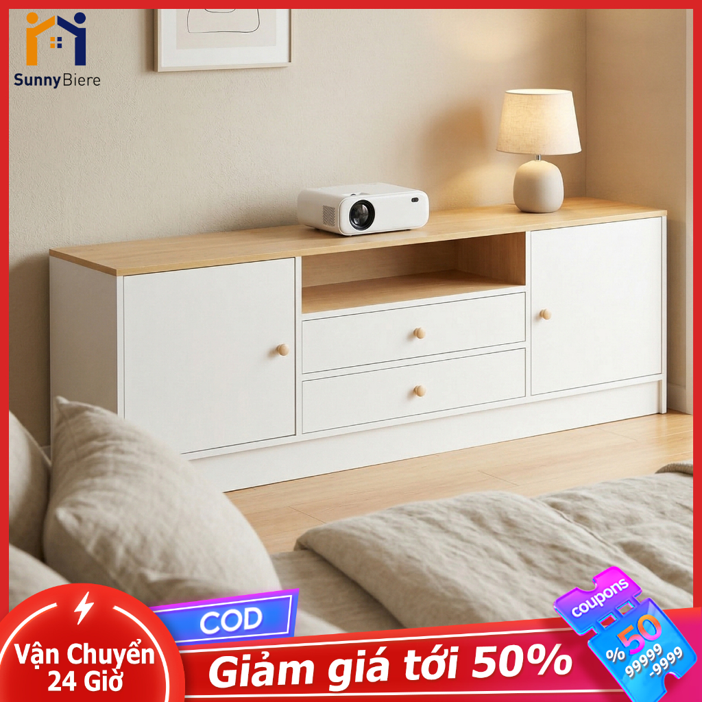 Sunny Tủ Đuôi Giường Tủ Phòng Ngủ 2 Cánh 2 Ngăn Kéo Sâu 29cm Cho Phòng Ngủ Nhỏ Gọn Đẹp