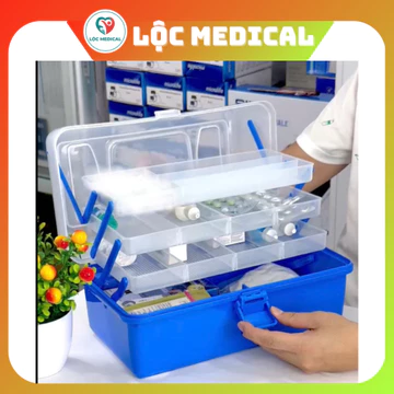 Hộp sơ cứu, hộp cứu thương bằng nhựa 2 tầng, 3 tầng First Aid Kit