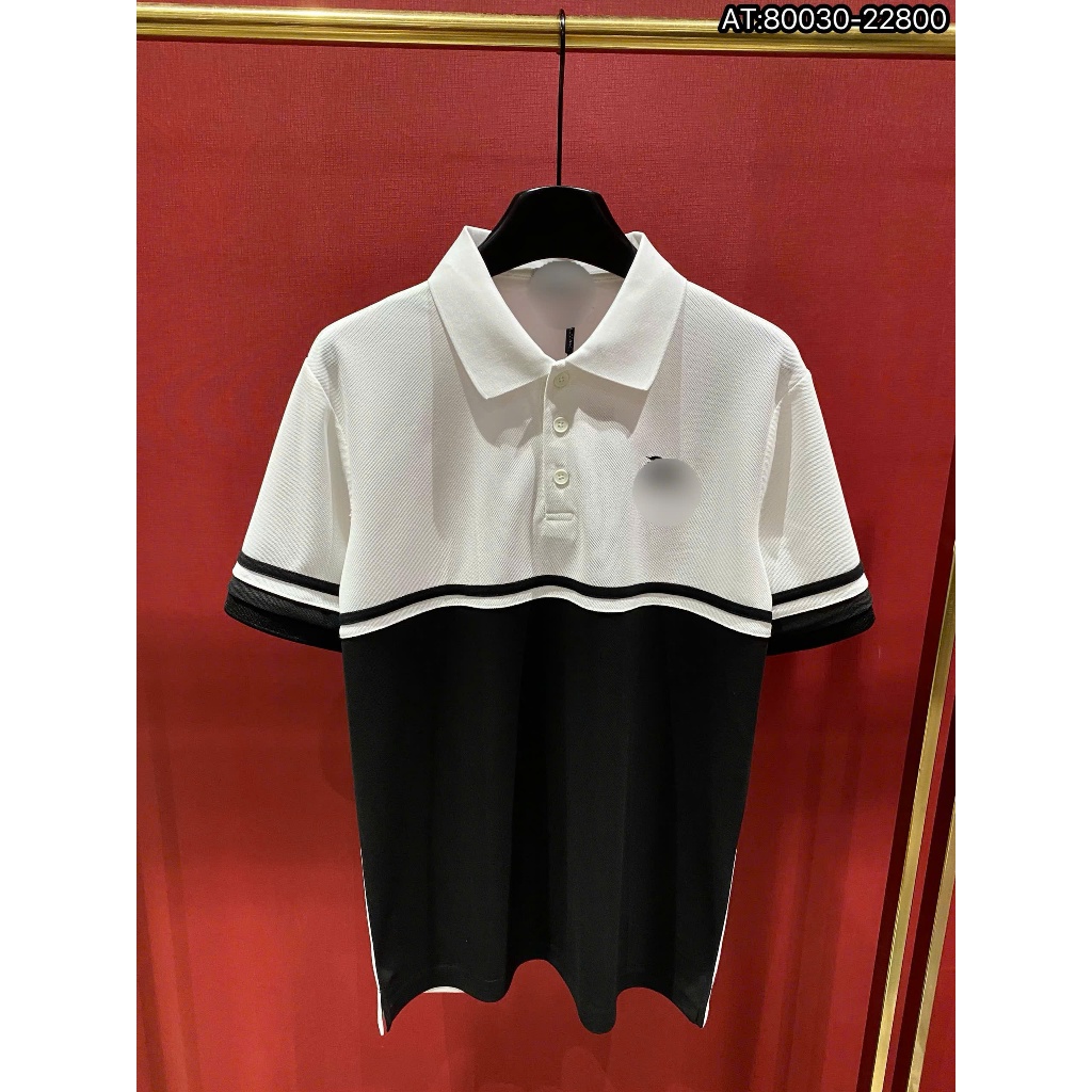 ÁO polo nam cổ tròn họa tiết tay ngắn phong cách trẻ trung chuẩn from