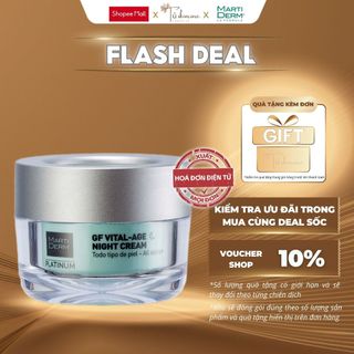 Kem Dưỡng Phức Hợp Retinyl Palmitate Phục Hồi Hỗ Trợ Trị Mụn & Trẻ Hóa - MartiDerm Platinum GF Vital Age Night Cream