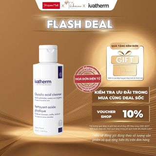 Sữa Rửa Mặt 3% AHA Giúp Làm Sạch Sâu Và Làm Sáng Da Ivatherm Glycolic Acid Cleanser