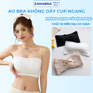 Áo ngực không dây cúp ngang không gọng, áo bra nữ chất su mềm mại ZANABRA B8883