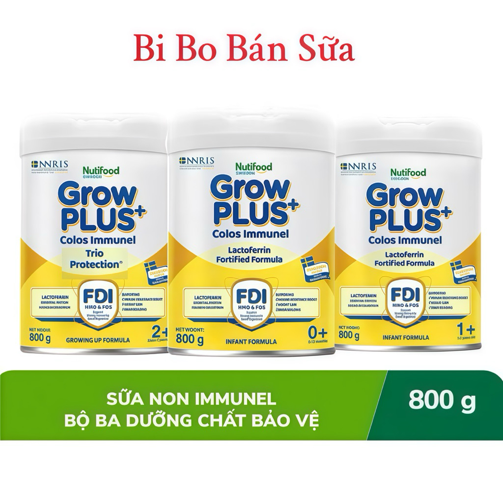 [ĐỦ SỐ] Sữa Bột Nutifood GrowPLUS+ Sữa Non Immunel - 800g