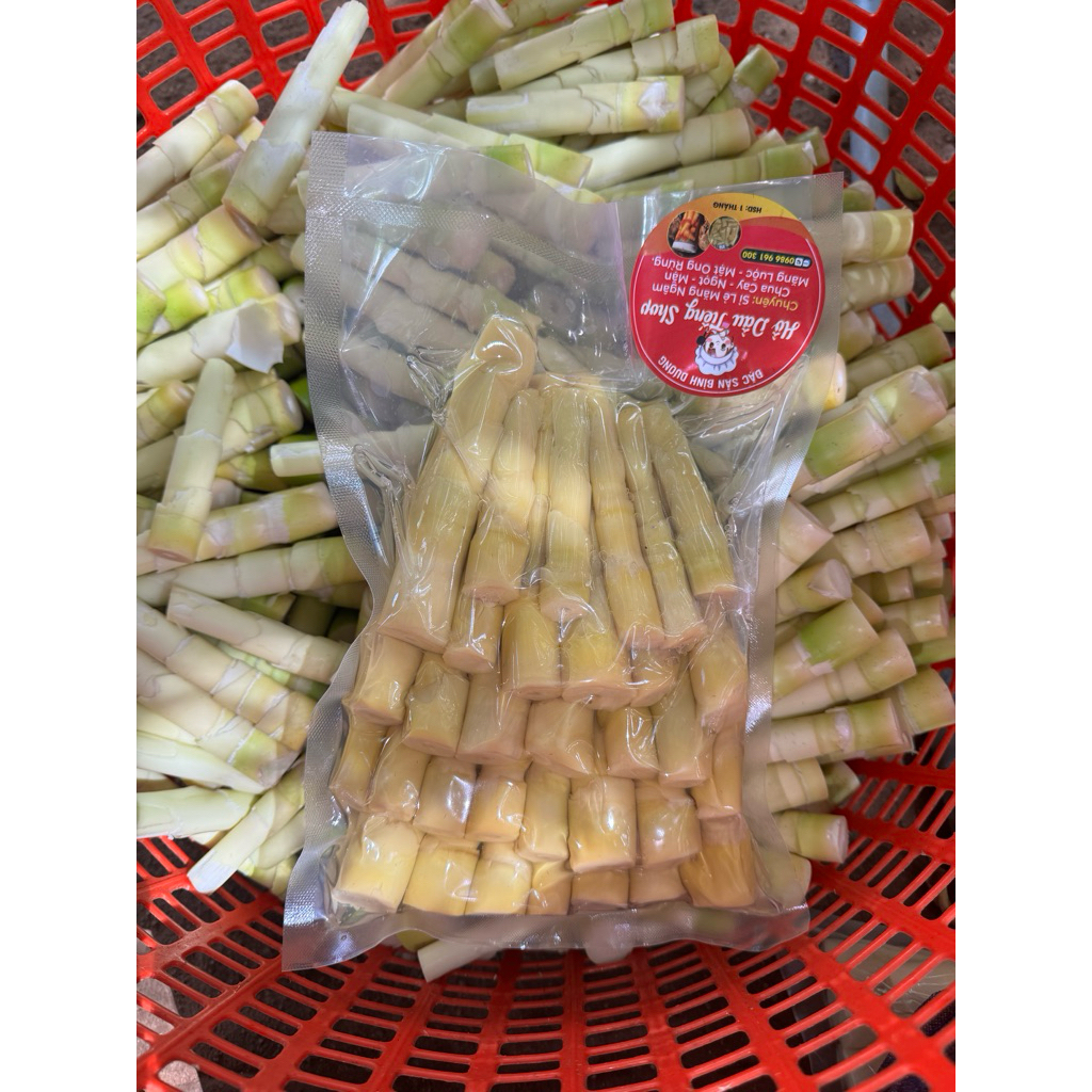 1kg Đọt Măng Trúc Ngọt - Luộc Hút Chân Không