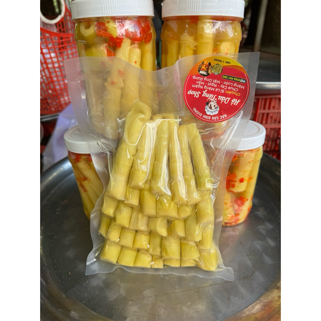 1kg Đọt Măng Trúc Ngọt - Luộc Hút Chân Không