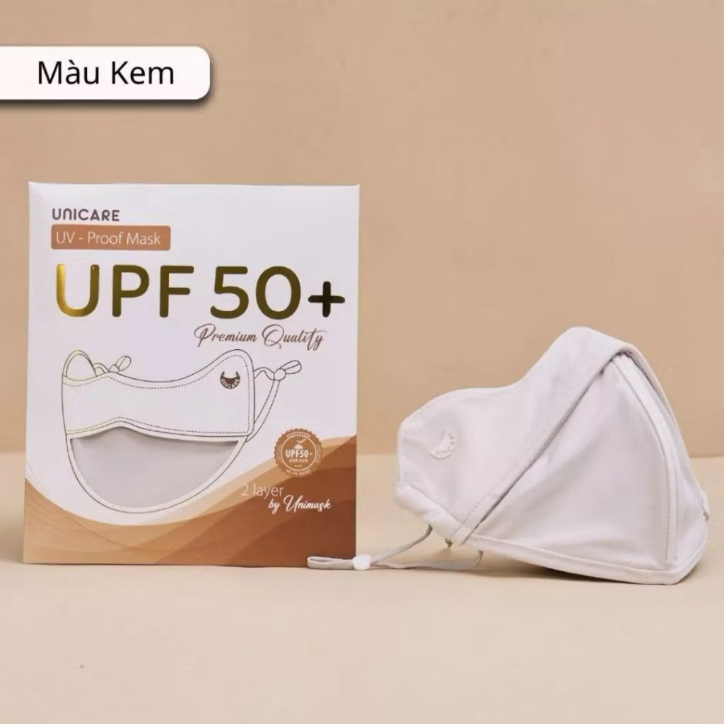 [Combo 3 chiếc] Khẩu trang UV-Proof UniCare chính hãng, vải mềm mịn, chống nắng, chống UV 99%