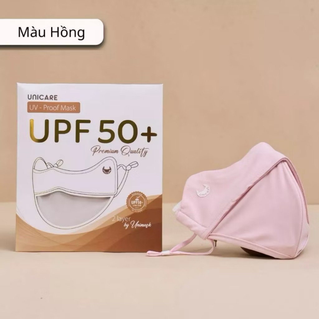 [Combo 3 chiếc] Khẩu trang UV-Proof UniCare chính hãng, vải mềm mịn, chống nắng, chống UV 99%