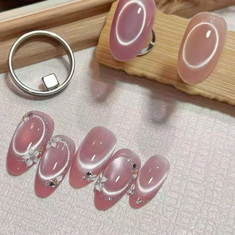 Nam Châm Mắt Mèo Tròn Nail – Dụng Cụ Tạo Hiệu Ứng Cat Eye 3D Xoáy Tròn Siêu Đẹp, Phụ Kiện Nail Chuyên Nghiệp