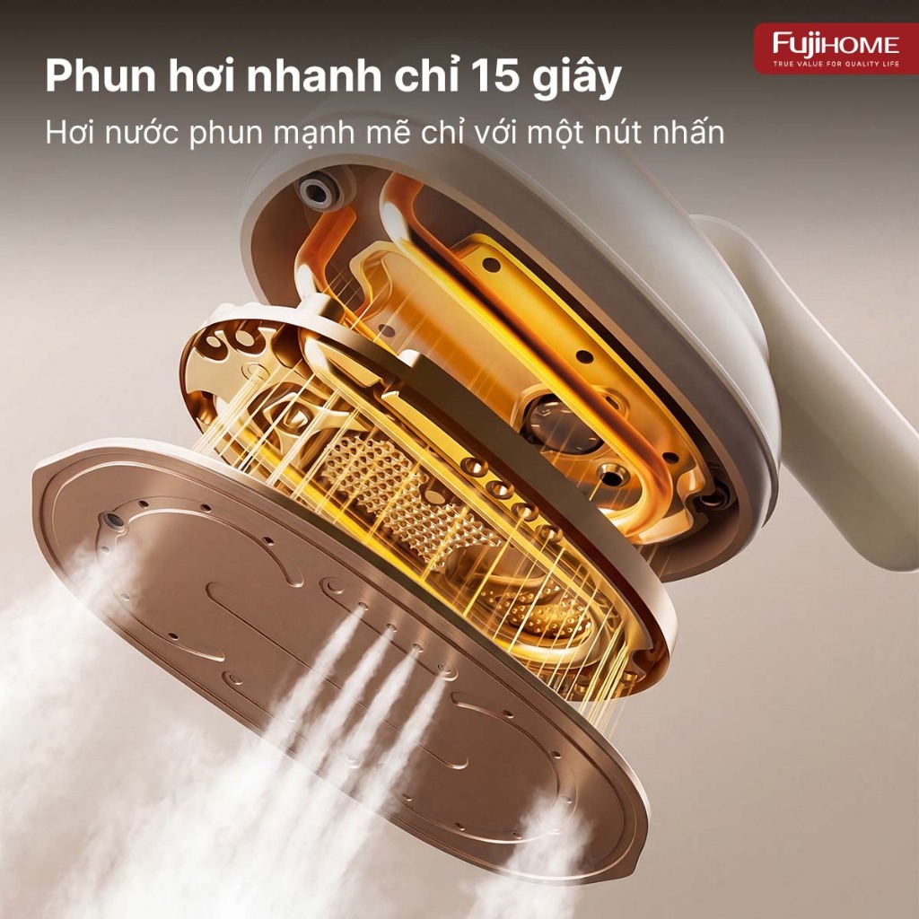 Máy ủi quần áo hơi nước cầm tay nhỏ gọn 1200W Nhập Khẩu FUJIHOME SI200DC, bàn là hơi nước đa năng