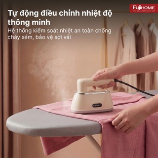 Bàn là hơi nước gấp gọn Fujihome SI200DC Bàn ủi khô, hơi phù hợp nhiều loại vải công suất 1200w