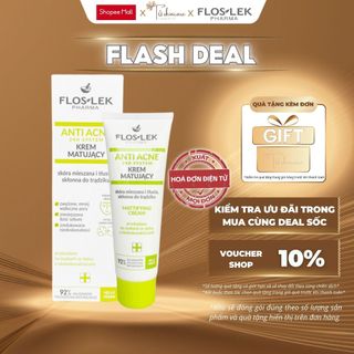 Kem Dưỡng Kiềm Dầu Giảm Mụn Floslek Anti Acne 24h System Mattifying Cream 50ml
