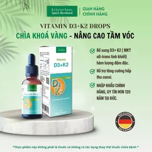 Vitamin D3K2 MK7 10ml - Hỗ trợ hấp thu Canxi, bổ sung D3+K2 cho trẻ, dạng nhỏ giọt dễ dùng [SANCT BERNHARD]