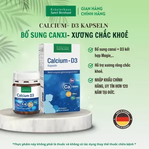 Bổ sung CALCIUM -D3 hỗ trợ giảm loãng xương, giúp xương chắc khỏe dẻo dai 60 viên [SANCT BERNHARD]