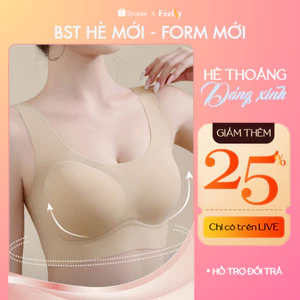 Áo ngực đồ lót nữ định hình bra nâng ngực Feelsy, gọn mỡ lưng nách có khe lót đệm matxa Nude02