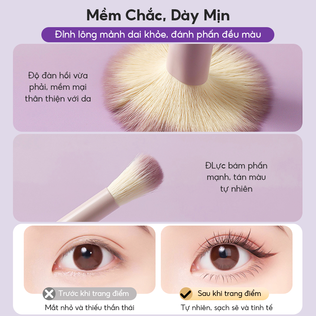 Set 10 Cọ Trang Điểm Derf Chuyên Nghiệp Chất Lượng Cao