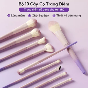 Set 10 Cọ Trang Điểm Derf Chuyên Nghiệp Chất Lượng Cao