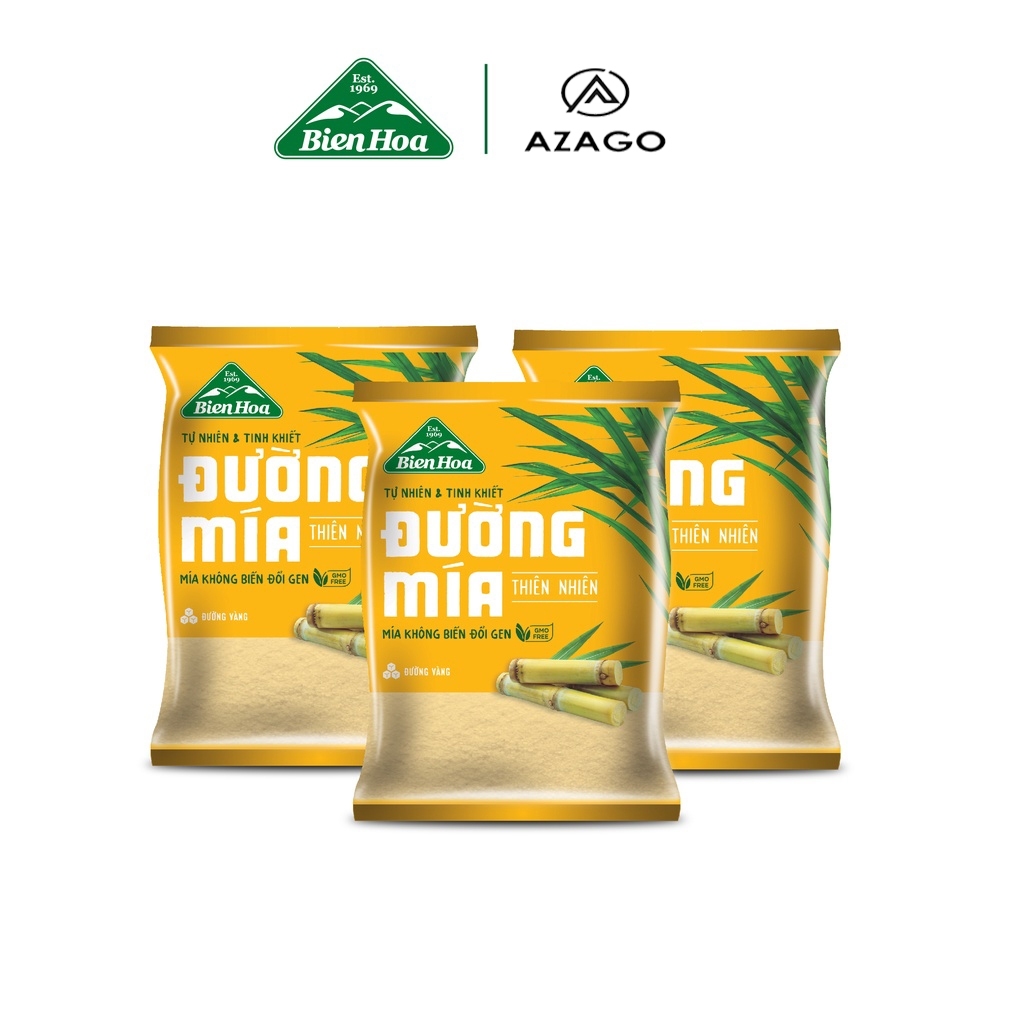 Combo 3 Đường mía thiên nhiên Biên Hòa 1kg - AZAGO STORE | Shopee Việt Nam
