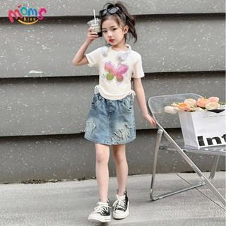 VáY Denim MỏNg Trẻ Em MớI VáY QuầN Sao BờM VảI Denim ThoảI MáI NgọT NgàO VáY Cho Bé GáI