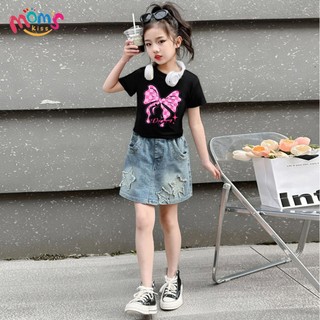 VáY Denim MỏNg Trẻ Em MớI VáY QuầN Sao BờM VảI Denim ThoảI MáI NgọT NgàO VáY Cho Bé GáI