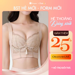 [Chính Hãng Cao Cấp] Áo lót nữ định hình Feelsy bra nâng ngực, bản to gọn mỡ lưng nách có khe lót thêm đệm B56
