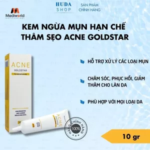 Kem Ngăn ngừa mụn Mediworld Acne Goldstar hỗ trợ chăm sóc và xử lý các loại mụn
