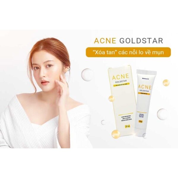 Kem Ngăn ngừa mụn Mediworld Acne Goldstar hỗ trợ chăm sóc và xử lý các loại mụn